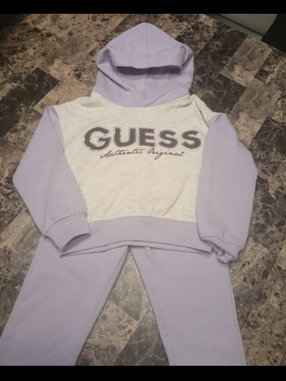 GUESS Lavender & Grey Hoodie Set